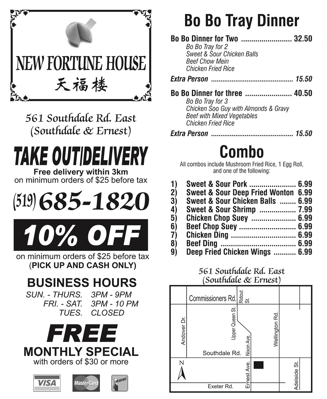 Fortune House Menu - Page 1!