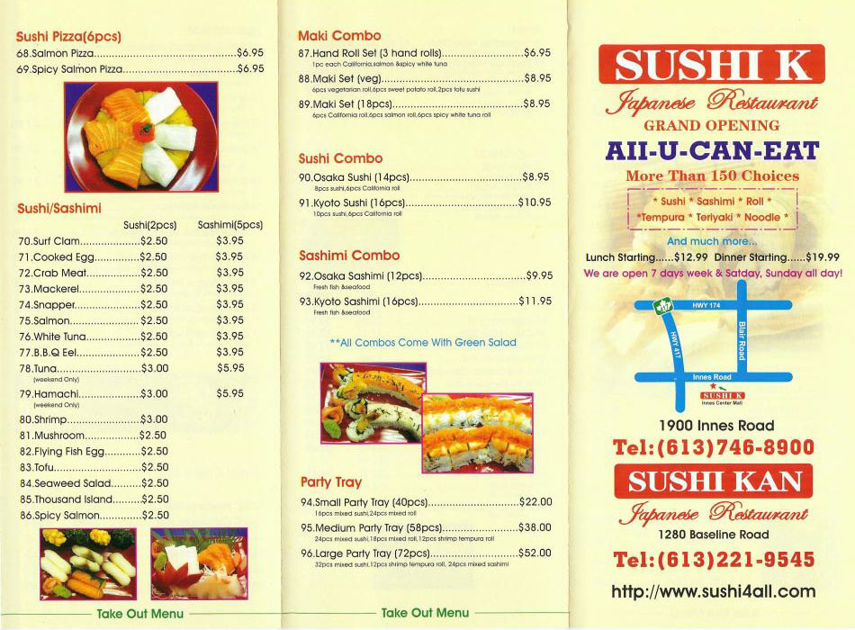 Sushi Kan Menu - Page 1!