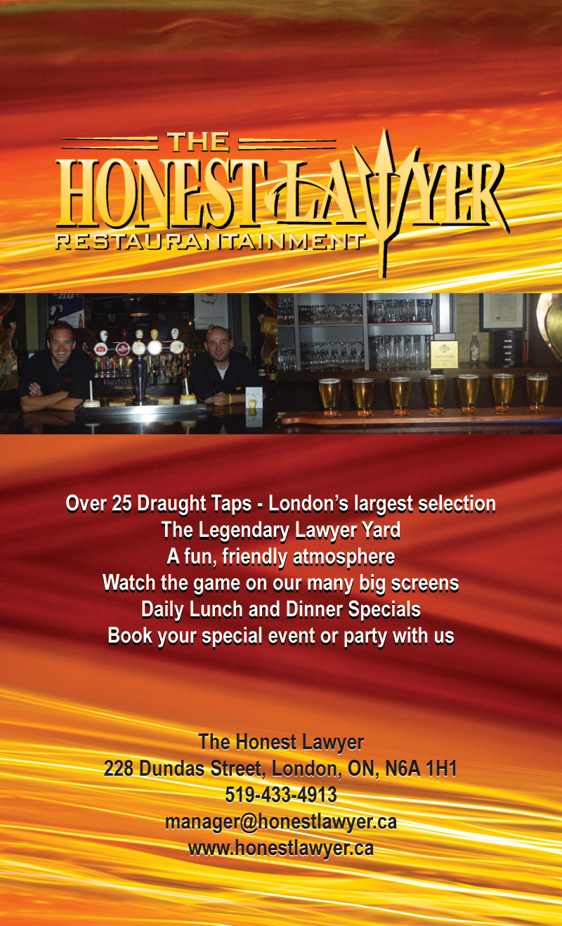 The Honest Lawyer Menu - Page 1!