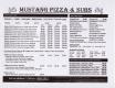 Mustang Pizza & Sub Menu Page 1